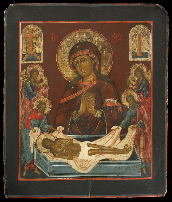 Position in the coffin. Orthodox Icons