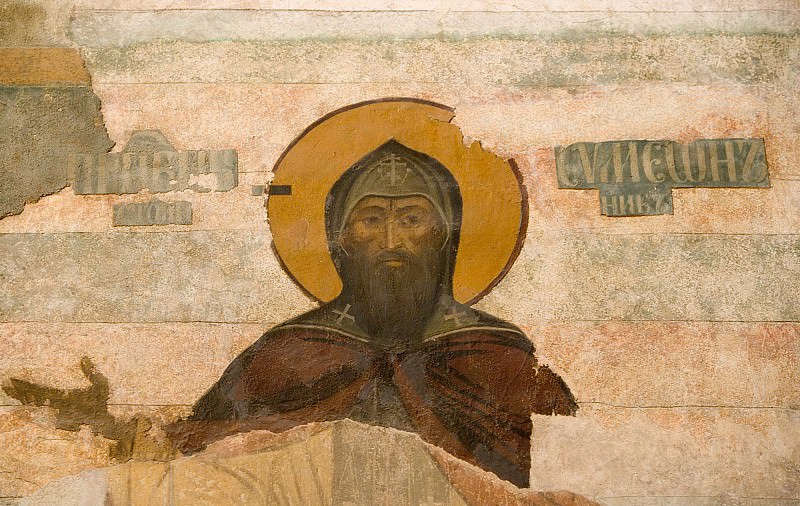 Fresco in the Transfiguration Monastery, Yaroslavl. Orthodox Icons