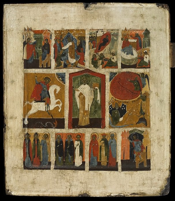 Святой Николай Зарайский со святыми. Иконы