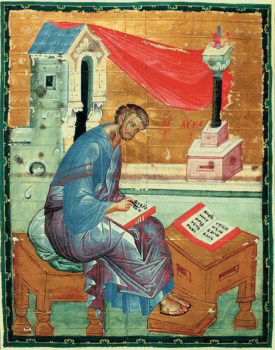 Andrei Rublev (1360s - 1430s) -- Evangelist Luke. Orthodox Icons