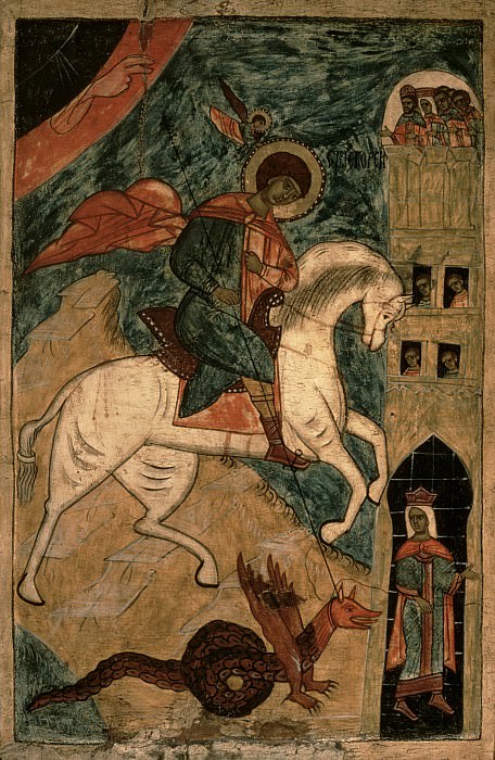 Saint George and dragon. Orthodox Icons