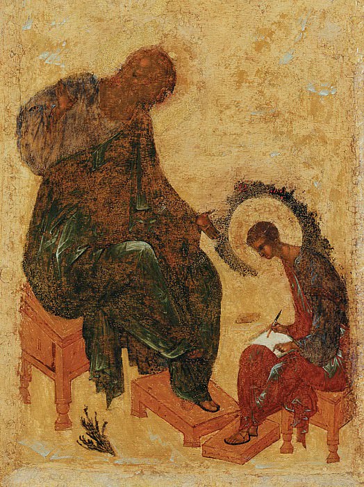 Андрей Рублёв (1360-е - 1430) -- Царские врата иконостаса. Иконы