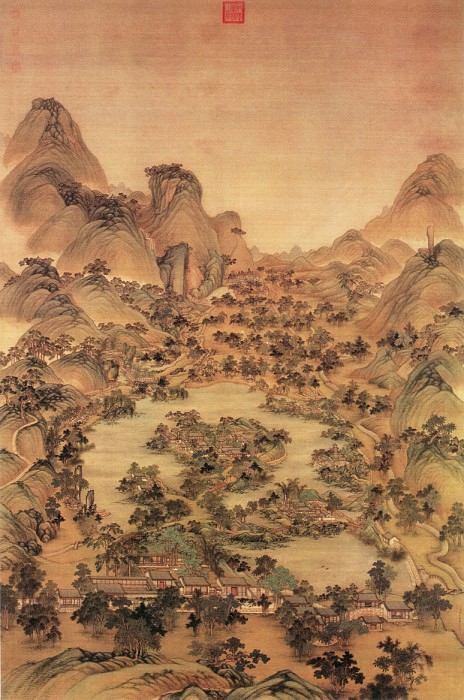 Leng Mei. Chinese artists of the Middle Ages (冷枚 - 避暑山庄图)