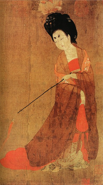 Zhou Fang. Chinese artists of the Middle Ages (周防 - 簪花仕女图)