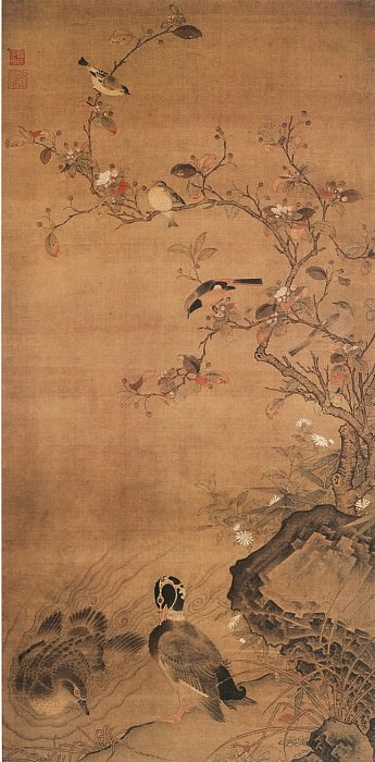 Ren Renfa. Китайские художники средних веков (任仁发 - 秋水凫鹜图)
