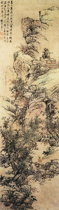 Lan Ying. Chinese artists of the Middle Ages (蓝瑛 - 山水图)