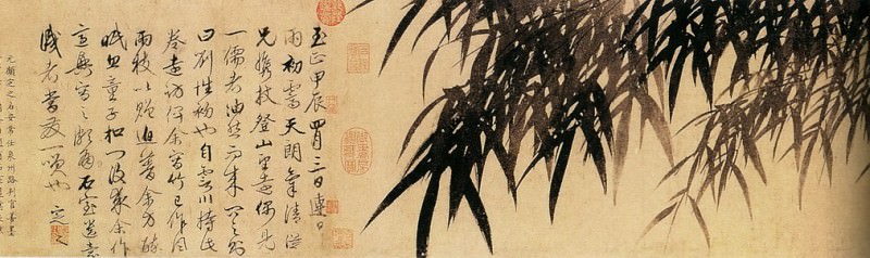Gu An. Chinese artists of the Middle Ages (顾安 - 风雨竹图)