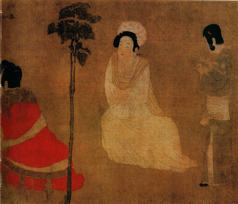 Zhou Fang. Chinese artists of the Middle Ages (周肪 - 调琴啜茗图)