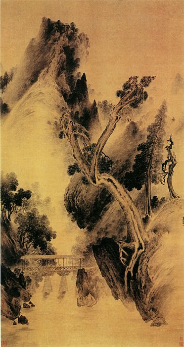 Lu Gui. Chinese artists of the Middle Ages (陆妫 - 关山行旅图)