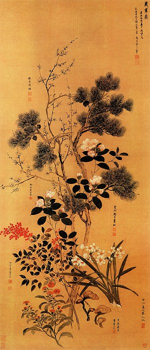 Wang Cui Deng. Китайские художники средних веков (王翠等 - 岁寒图)