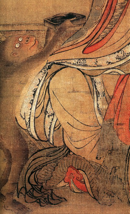 Zhang Sigong. Chinese artists of the Middle Ages (张思恭 - 猴侍水星神图)