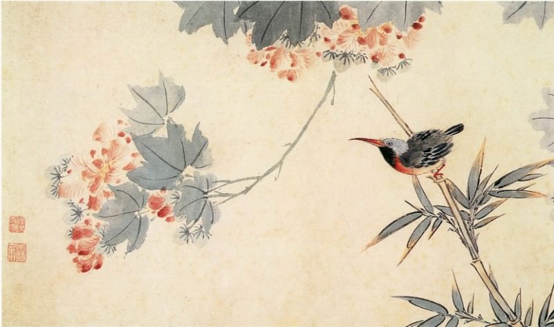 Sun Kehong. Китайские художники средних веков (孙克弘 - 花鸟图(之一、二))