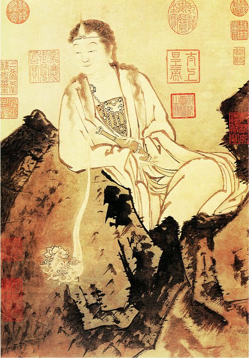 Jia Shigu. Chinese artists of the Middle Ages (贾师古 - 大士像)
