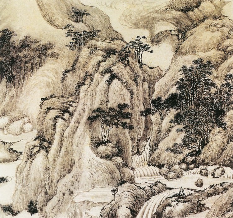 Dai Xi. Chinese artists of the Middle Ages (戴熙 - 云岚烟翠图)