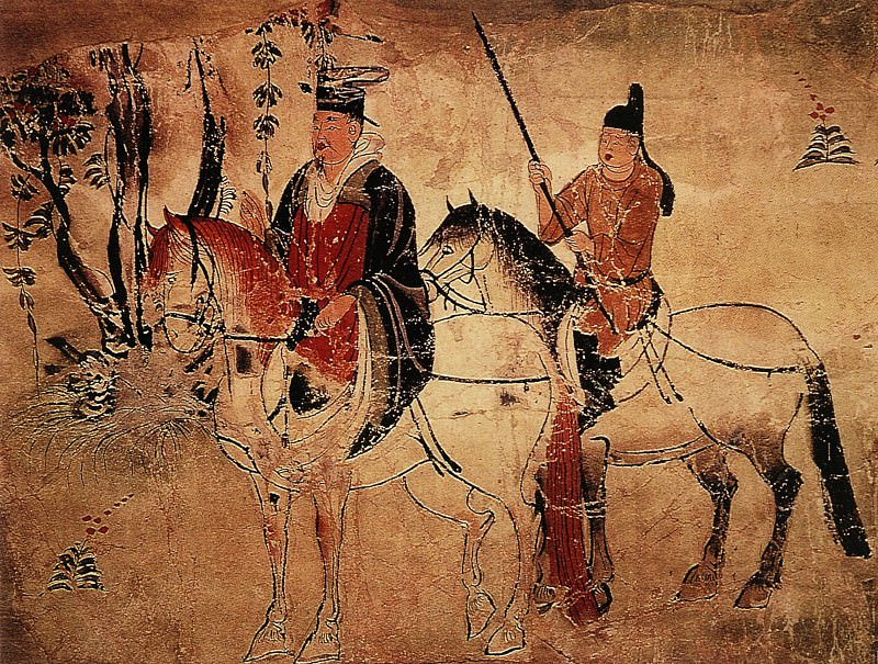 Unknown. Китайские художники средних веков (佚名 - 骑马人物图)