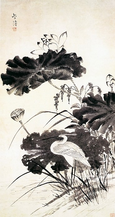 Wei Xuelian. Chinese artists of the Middle Ages (魏学濂 - 荷花鹭鸶图)