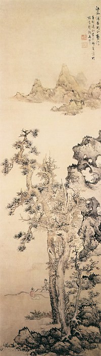 Lan Ying. Chinese artists of the Middle Ages (蓝瑛 - 江皋话古图)
