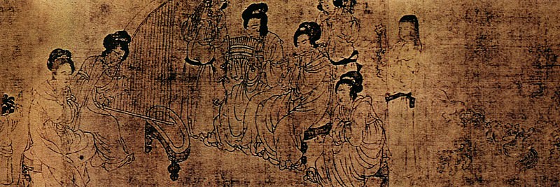 Zhou Wen Ju. Chinese artists of the Middle Ages (周文矩 - 宫中图)