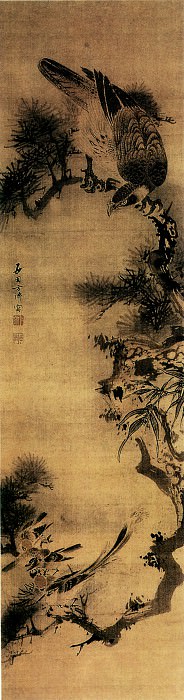 Fang Ji. Chinese artists of the Middle Ages (方济 - 松鹰图)