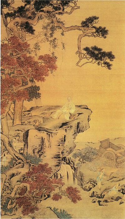 Yan Yi. Chinese artists of the Middle Ages (颜峄 - 秋林舒啸图)