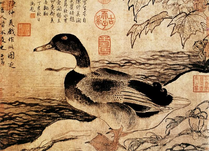 Chen Lin. Китайские художники средних веков (陈琳 - 溪凫图)