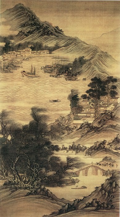 Fan Qi. Chinese artists of the Middle Ages (樊圻 - 江干风雨图)