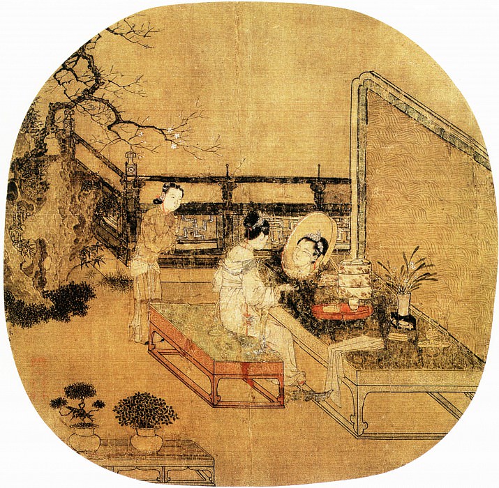 Su Hanchen. Chinese artists of the Middle Ages (苏汉臣 - 妆靓仕女图)