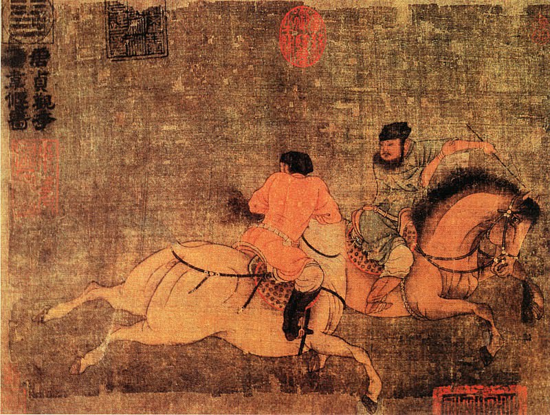 Wei Yan. Chinese artists of the Middle Ages (韦偃 - 双骑图)