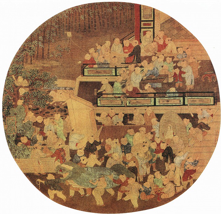 Unknown. Chinese artists of the Middle Ages (佚名 - 百子嬉春图)