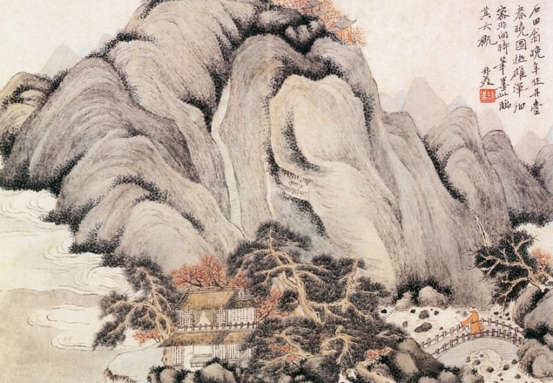 Qian Du. Chinese artists of the Middle Ages (钱杜 - 紫琅仙馆图)