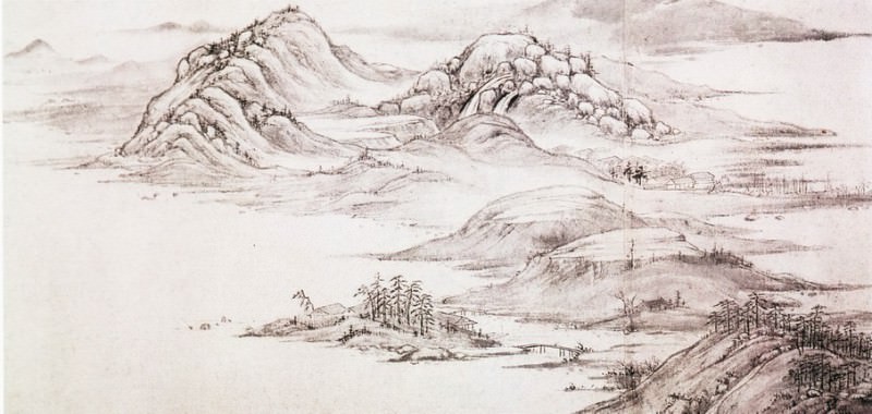 Xiang Sheng Mo. Chinese artists of the Middle Ages (项圣谟 - 且听寒响图(排分))