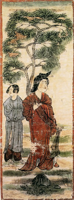 Unknown. Китайские художники средних веков (佚名 - 树下美人图)