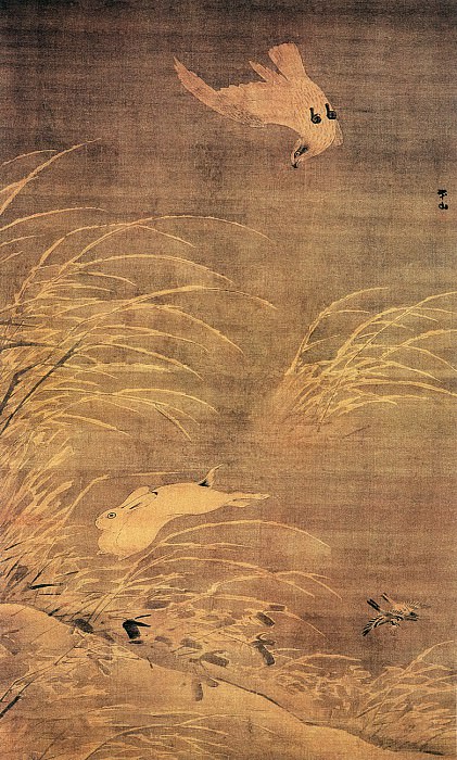 Zhang Lu. Китайские художники средних веков (张路 - 苍鹰攫兔图)