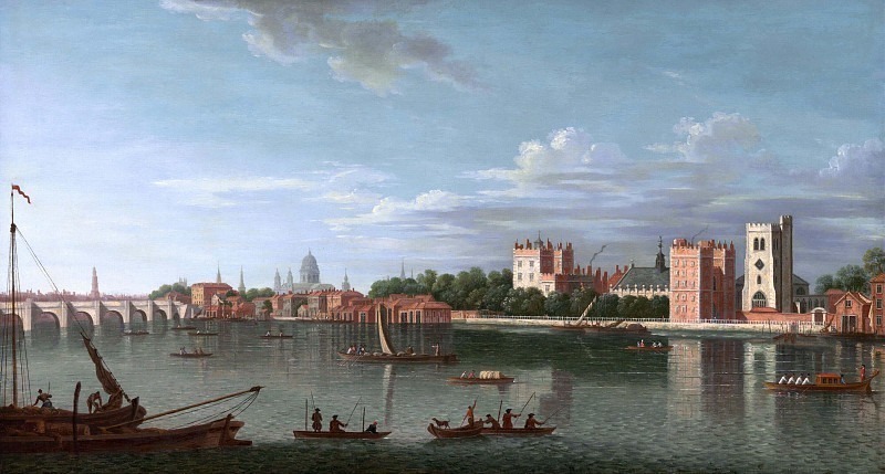 Thames at Lambeth Palace. Unknown painters
