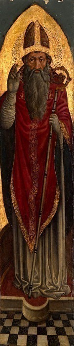 Bishop Saint from an Augustinian altarpiece. Unknown painters