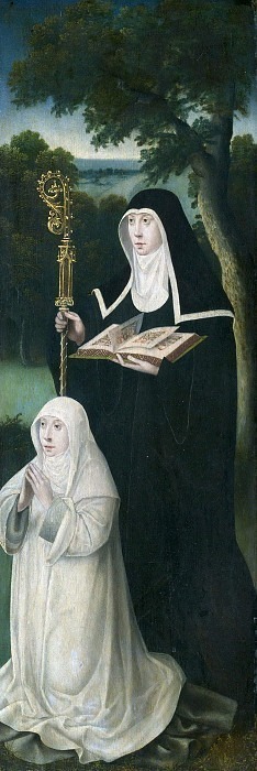 Saint Gertrude of Nivelles and an Augustinian Canoness. Unknown painters