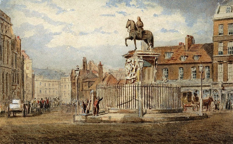 King Charles’s Statue, Whitehall. Unknown painters