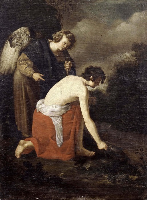 Tobias and the archangel Raphael (copy by Domenico Fetti). Unknown painters