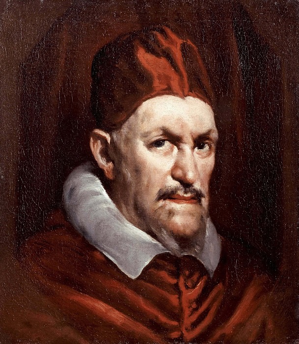 Portrait of Pope Innocent X (copy by Diego Velasquez). Unknown painters