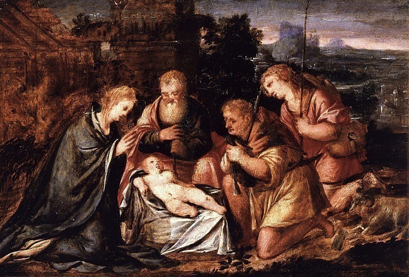 Adoration of the shepherds. Unknown painters