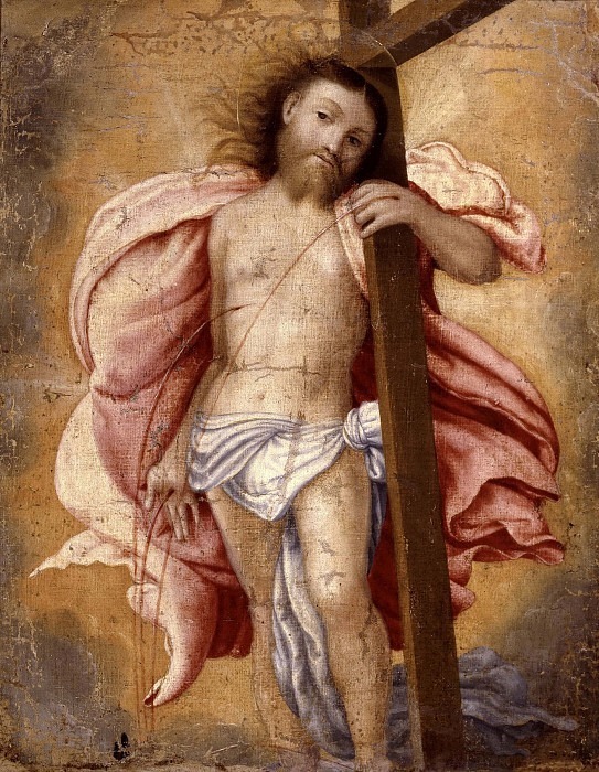 Искупитель с крестом (копия Лоренцо Лотто). Неизвестные художники