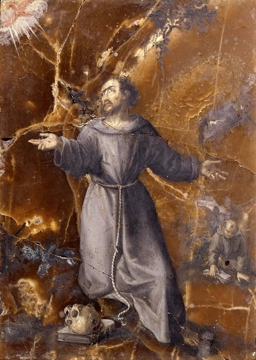 Saint Francis of Assisi receives the stigmata. Unknown painters