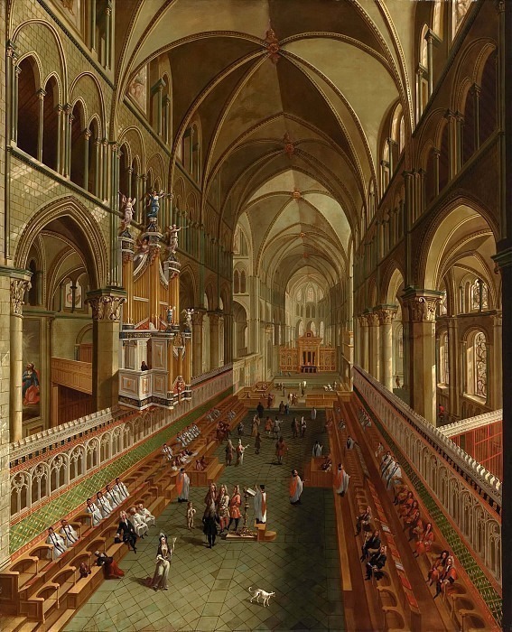 The Choir, Canterbury Cathedral. Unknown painters