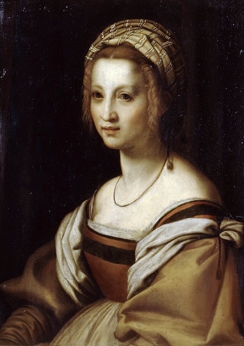 Portrait of a woman (copy by Andrea del Sarto). Unknown painters