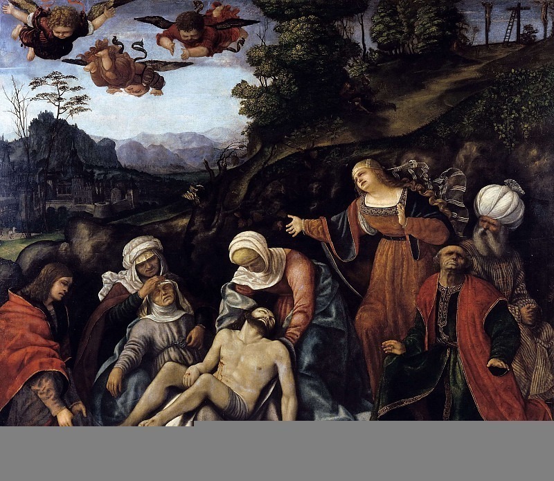 Lamentation over the dead Christ. Unknown painters