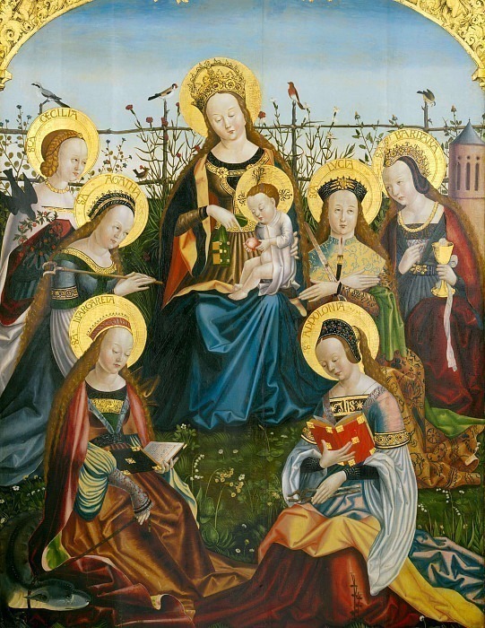 Триптих Богородицы с младенцем и святыми. Неизвестные художники