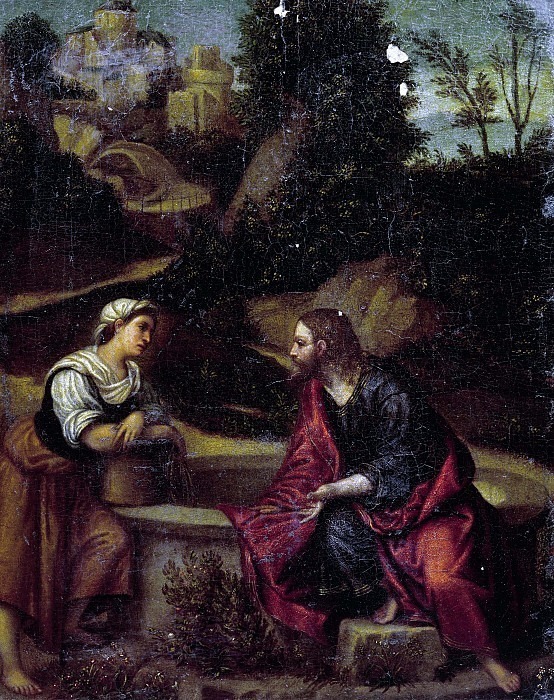 Христос и самаритянка (копия Моретто). Неизвестные художники