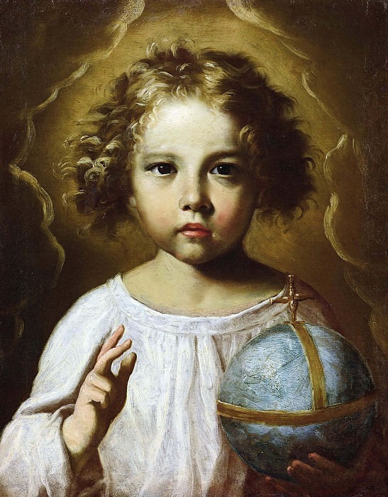 Infant Jesus blessing. Unknown painters