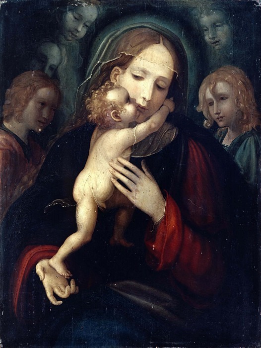 Мастер Пьета ди Стокколма - Мадонна с младенцем и ангелами. Неизвестные художники