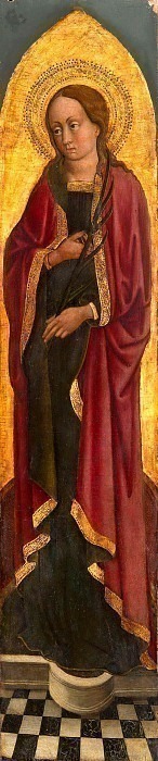 Saint Giustina of Padua from an Augustinian altarpiece. Unknown painters